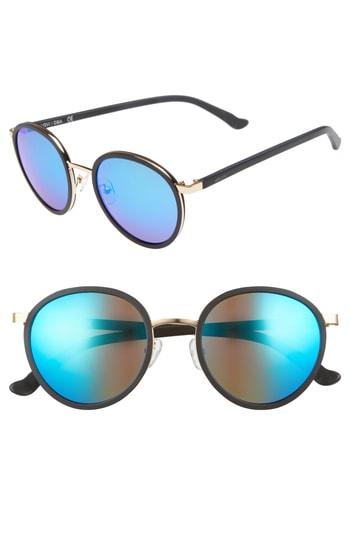 Women's Maho Cabo 50mm Polarized Round Sunglasses - Whisky