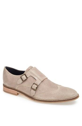 Hush Puppies 'style' Double Monk Shoe Taupe Suede