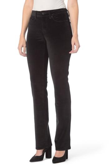 Women's Nydj Marilyn Velvet Straight Jeans - Black
