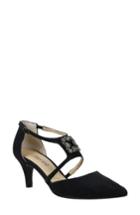 Women's J. Renee Halleigh Embellished Pointy Toe Pump .5 Aa - Black
