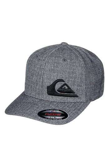 Men's Quiksilver Final Flexfit Ball Cap - Grey