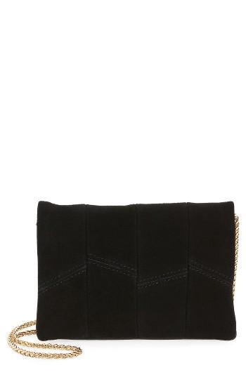 Street Level Suede & Faux Leather Crossbody Bag -
