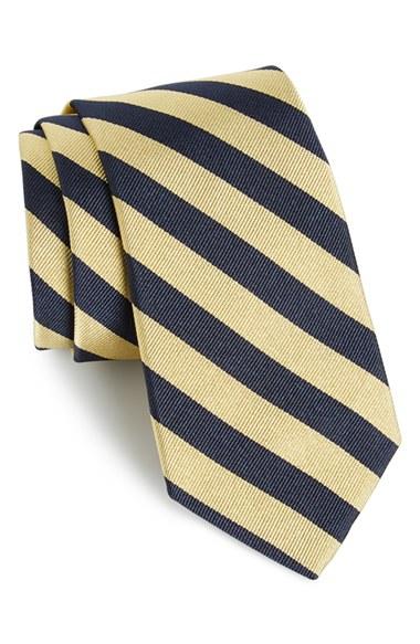 Men's Gitman Stripe Silk Tie, Size X-long - Metallic