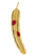 Women's Oscar De La Renta Crystal Feather Brooch