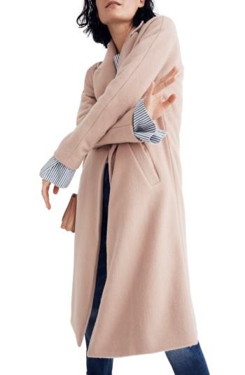 Women's Madewell Atlas Cocoon Coat - Pink