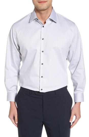 Men's Nordstrom Men's Shop Traditional Fit Non-iron Dress Shirt 32/33 - Grey