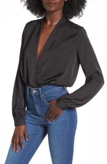 Women's L'academie The Long Sleeve Bodysuit - Black