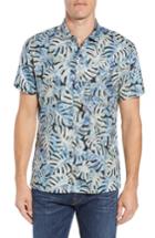 Men's Tori Richard Jasper Leaves Trim Fit Sport Shirt - Black