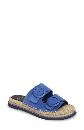 Women's Marc Fisher Ltd Ramba Espadrille Slide Sandal .5 M - Blue