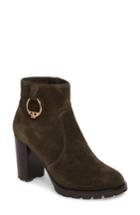 Women's Tory Burch Sofia Lugged Logo Charm Bootie M - Brown