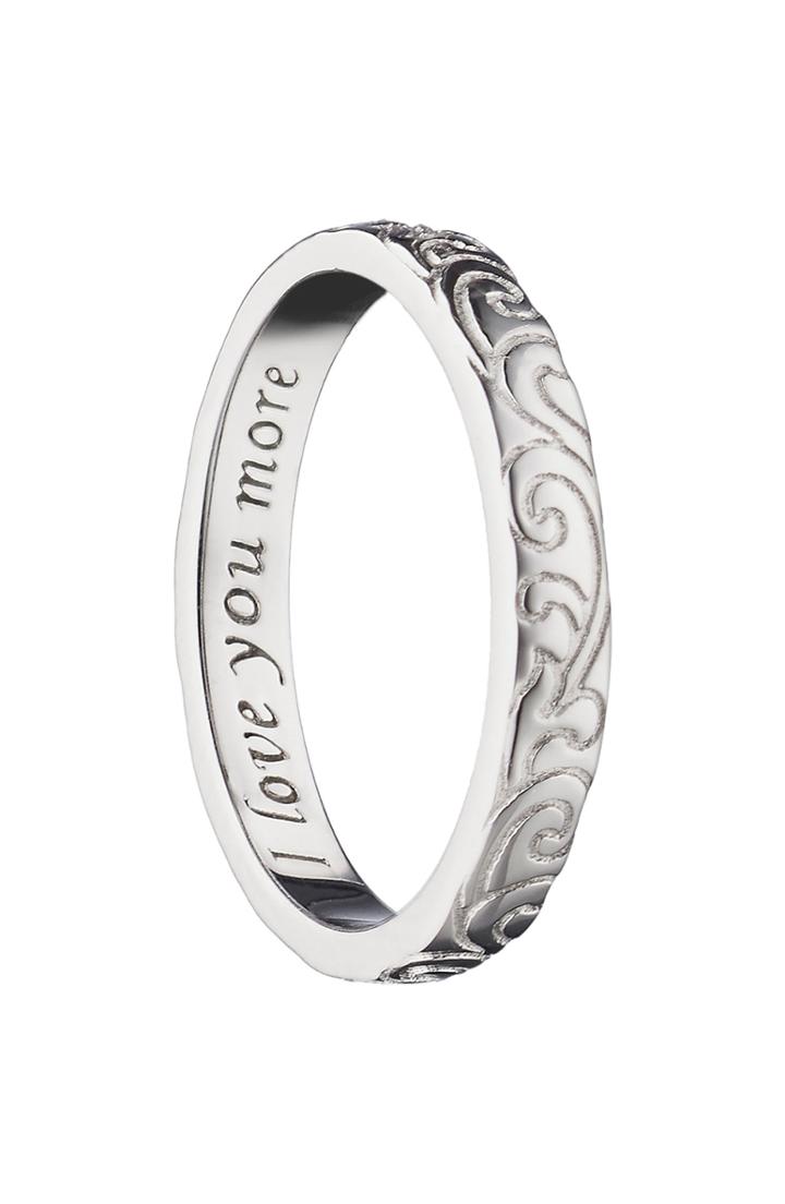 Women's Monica Rich Kosann Love You More Scrollwork Poesy Ring Charm