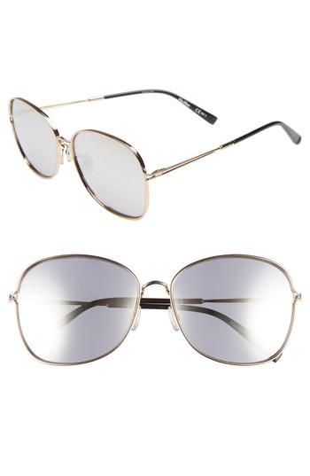 Women's Max Mara 60mm Aviator Sunglasses - Rose Gold