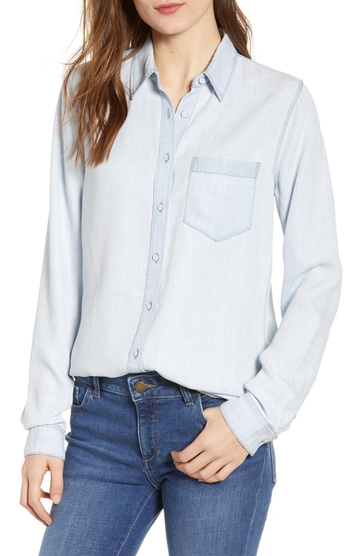 Women's Dl1961 Mercer Spring Woven Shirt - Blue