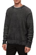 Men's Allsaints Quarter Crewneck Sweater, Size - Grey