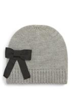 Women's Kate Spade New York Grosgrain Bow Beanie - Grey
