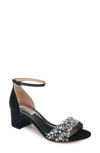 Women's Badgley Mischka Vega Crystal Embellished Sandal M - Black