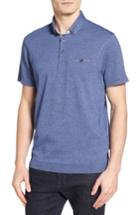 Men's Ted Baker London Frankiy Ribbed Hem Polo (m) - Blue