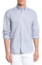 Men's Ledbury The Tamanar Linen Blend Sport Shirt - Blue