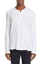 Men's Atm Anthony Thomas Melillo Raw Edge Henley - White