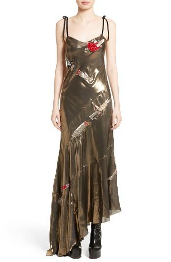 Women's Dilara Findikoglu Gold Dagger Dress