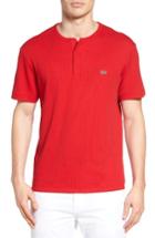 Men's Lacoste Double Face Henley T-shirt (s) - Red