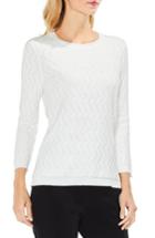 Women's Vince Camuto Textured Stitch Sweater, Size - White