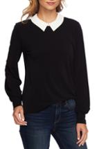 Women's N Degree21 Pin Collar Poplin Top Us / 38 It - Blue