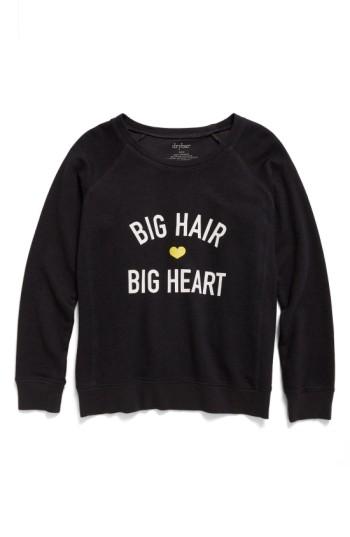 Women's Drybar Capsule Big Hair, Big Heart Sweatshirt - Black