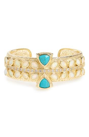 Women's Melinda Maria Hawthorne Turquoise & Opal Cuff Bracelet