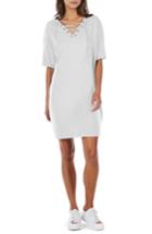 Women's Michael Stars Lace-up Shift Dress - White