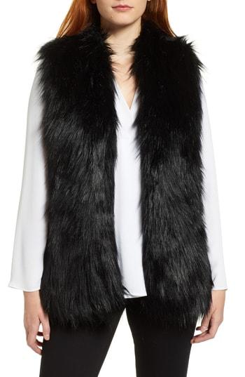 Women's Chaus Faux Fur Vest - Black
