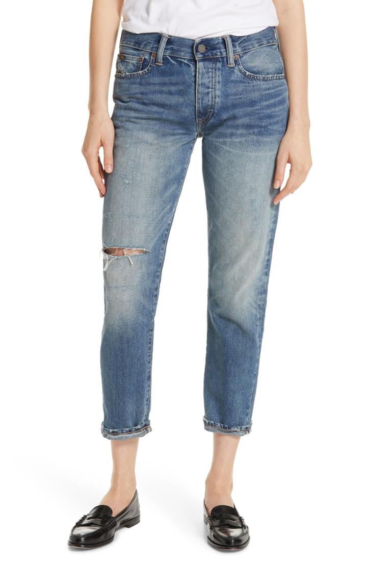 Women's Polo Ralph Lauren Avery Boyfriend Jeans - Blue
