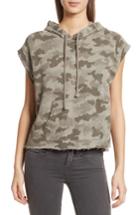 Women's Atm Anthony Thomas Melillo Camo Raw Cut Sleeveless Hoodie - Green