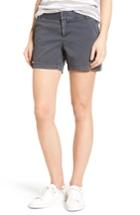 Petite Women's Caslon Cotton Twill Shorts P - Grey