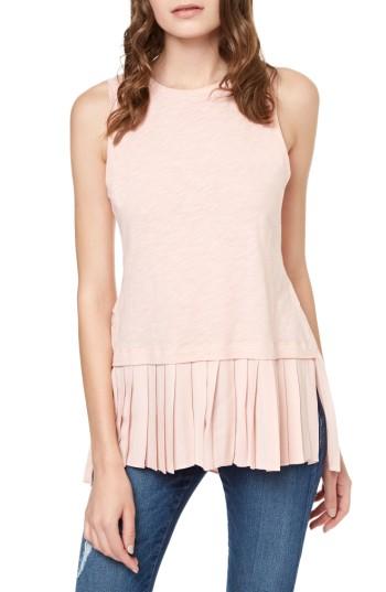 Women's Sanctuary Cybil Pleat Peplum Tank - Pink