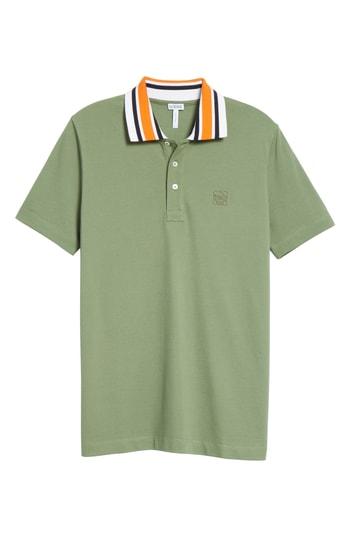 Men's Loewe Rib Collar Pique Polo