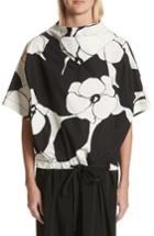 Women's Marc Jacobs Drawstring Hem Floral Print Top - Black