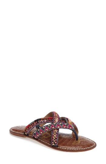 Women's Sam Edelman Karly Beaded Slide Sandal .5 M - Blue