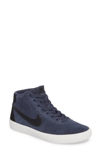 Women's Nike Sb Bruin Hi Skateboarding Sneaker M - Blue