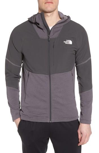 Men's The North Face Progressor Power Grid(tm) Hooded Fleece Jacket - Grey