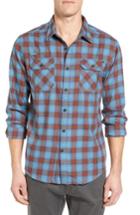 Men's Gramicci Burner Regular Fit Plaid Flannel Shirt, Size - Blue