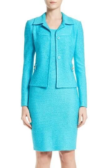 Women's St. John Collection Newport Knit Jacket - Blue