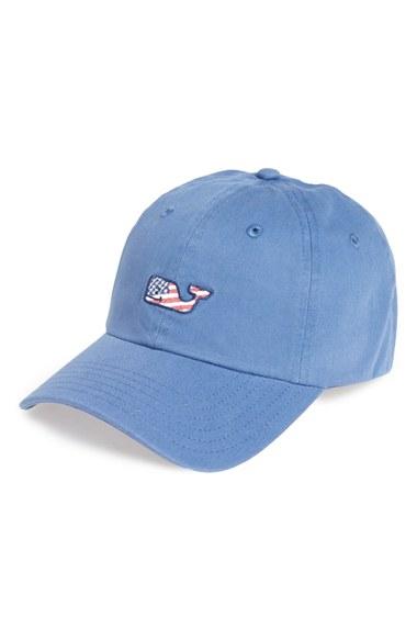 Men's Vineyard Vines 'flag Whale Logo' Baseball Cap - Blue