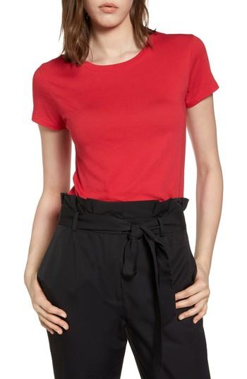 Women's Halogen Short Sleeve Crewneck Tee - Red