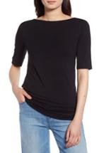 Women's Halogen Reversible Neck Tee - Black