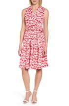 Women's Anne Klein New York Flowerfall Stretch Cotton Wrap Dress - Red