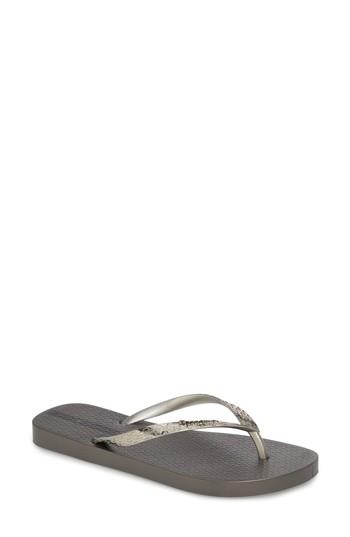 Women's Ipanema Glam Flip Flop M - Grey