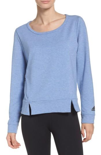 Women's Adidas Performer Long Sleeve Pullover - Purple