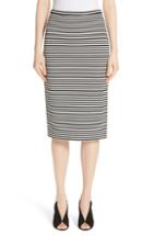 Women's Max Mara Egoista Stripe Pencil Skirt Us / 38 It - Grey