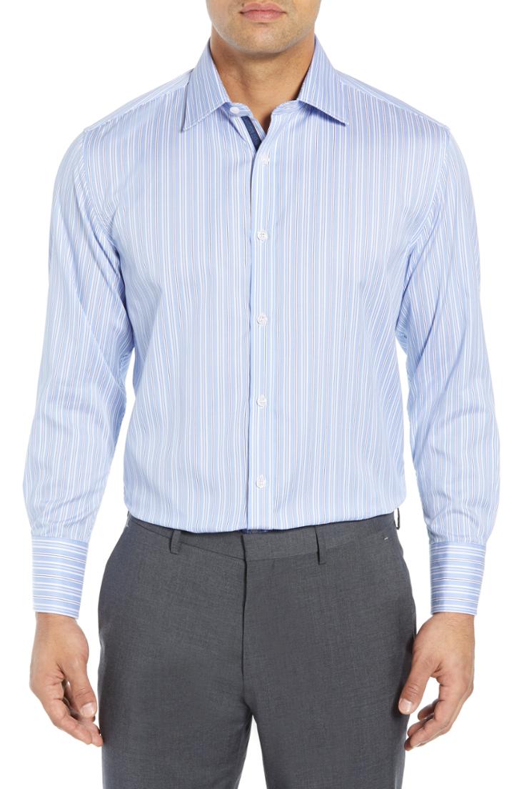 Men's English Laundry Fit Stripe Dress Shirt